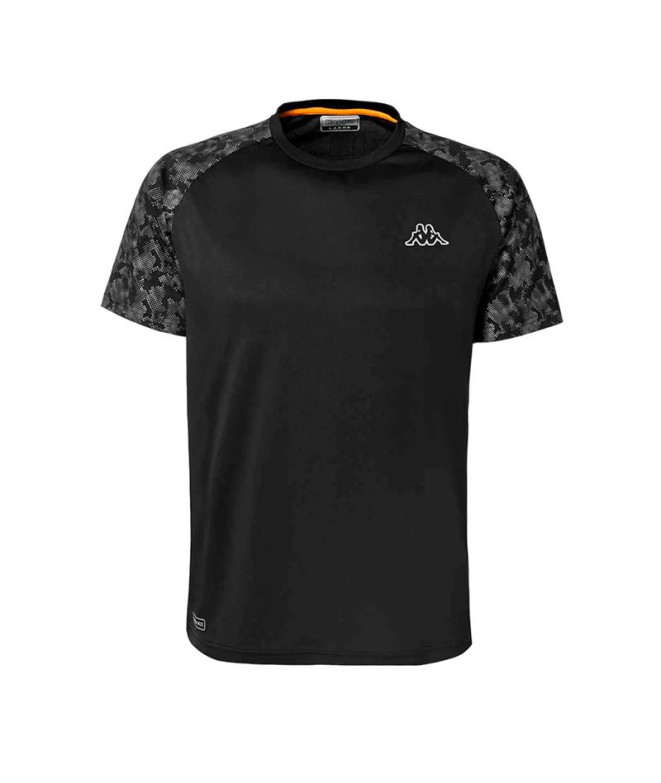 Camiseta Kappa Gasty Graphik Hombre Negro/Naranja Marigold