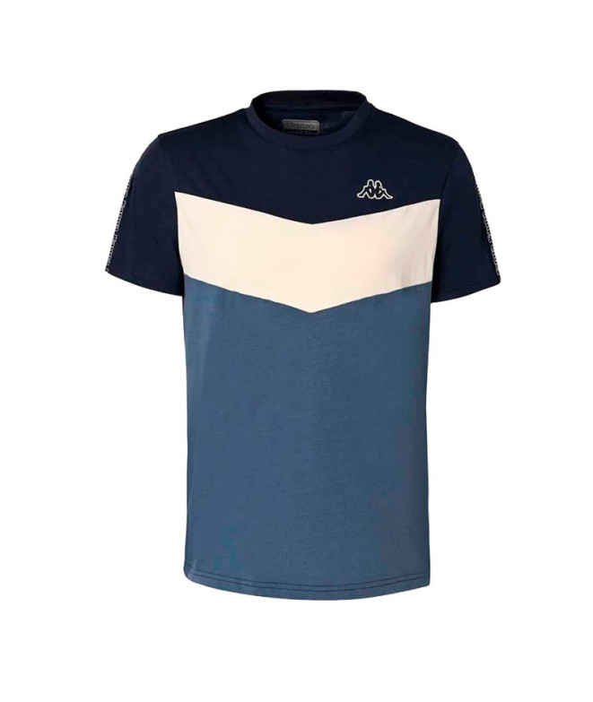 Camiseta Kappa Homem Ipsilo Active Man Azul Oceano/Branco Natural/Azul
