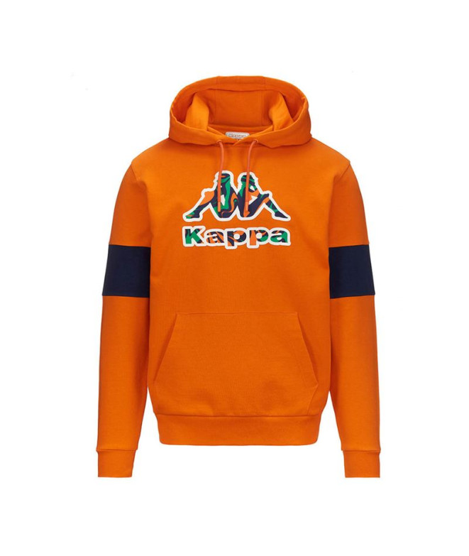 Sudadera Kappa Frofio Hombre Naranja/Azul Medieval