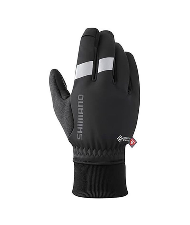 Gants Cyclisme Shimano Homme de Windstopper Primaloft Noir