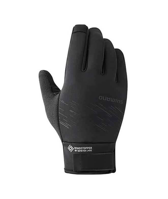 Gants Cyclisme Shimano Homme de Windstopper Insulated Noir