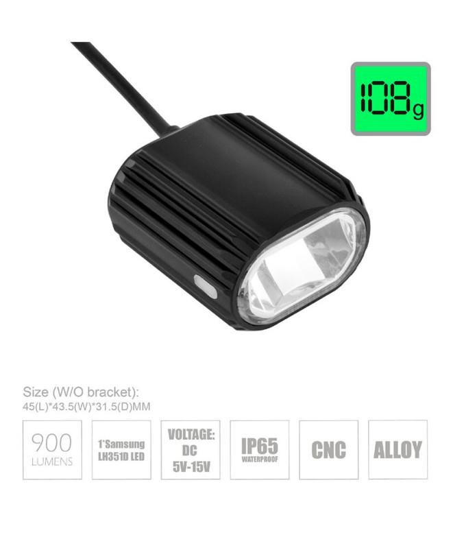 Luzes Tols Luz dianteira E-Bike 900