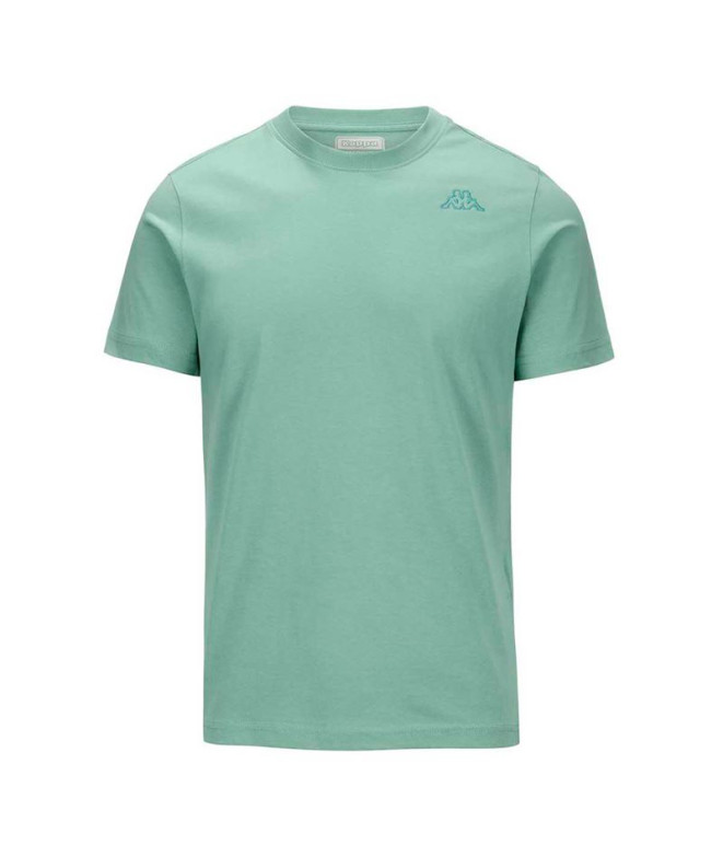 Camiseta Kappa Homem Cafers Slim Verde Líquen/Verde Wasabi