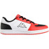 Sapatilhas Kappa Infantil Malone Jr Lace Branco/Preto/Vermelho