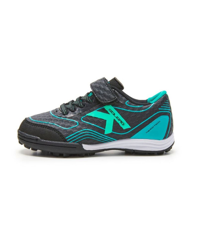 Zapatillas De Fútbol Sala Kelme Goleiro Kids Elastic Infantil Negro y Verde