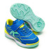 Sapatilhas De Futebol Sala Kelme Infantil Goleiro Kids Elástico Royal e Celeste