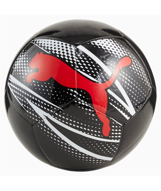 Bola Futebol de Puma Attacanto Graphic Preto/Branco/Vermelho