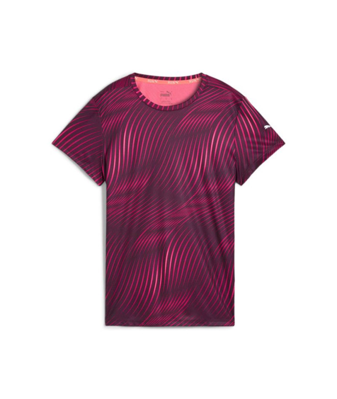 T-shirt Running Femme by Puma Run Favorite Aop Purple