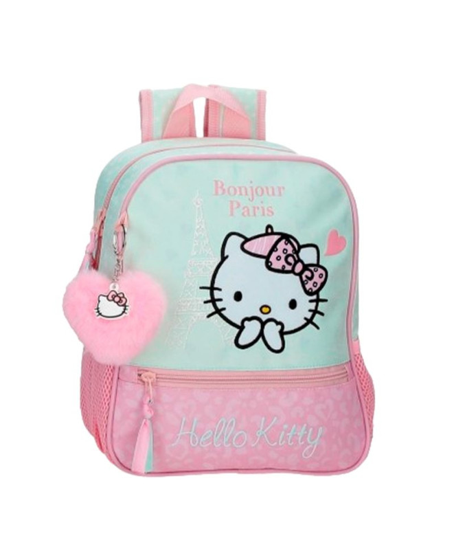 Sac à dos 28Cm.Hello Kitty Paris Pink