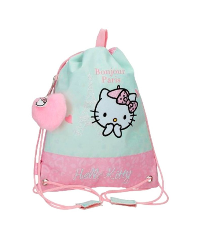 Bolsa Conjunto de lanche Hello Kitty Paris cor-de-rosa