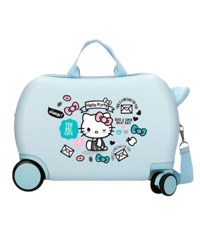 Valise Inf.Abs 4R.(2 Multi.) 45Cm.Hello Kitty You Are Cute Bleu