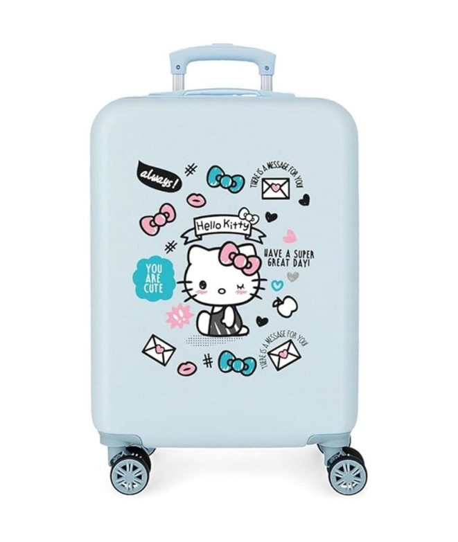 Trolley Abs 55Cm.4R Hello Kitty You Are Cute Azul