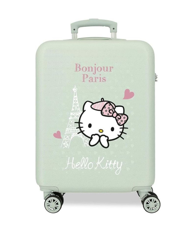 Trolley Abs 55Cm.4R. Hello Kitty Paris Verde