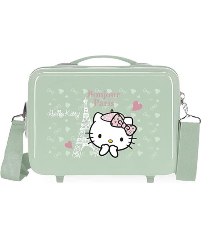 Necessaire Adap. Abs Hello Kitty Paris Verde