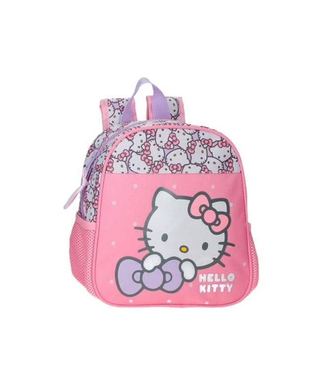 Mochila 25Cm. Laço Hello Kitty My Favourite Rosa