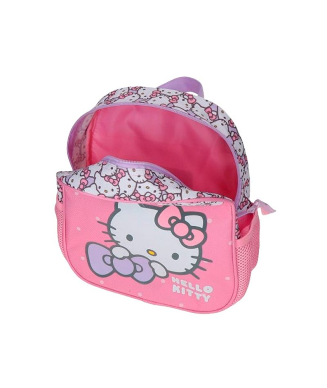 Mochila 25Cm. Laço Hello Kitty My Favourite Rosa
