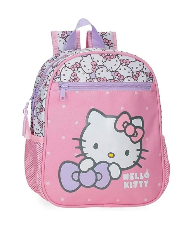 Mochila Adap.28Cm. Laço Hello Kitty My Favourite Rosa