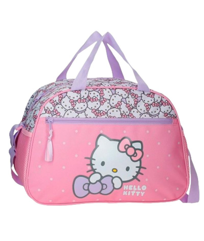 Bolsa Viagem 40Cm. Laço Hello Kitty My Favourite Rosa