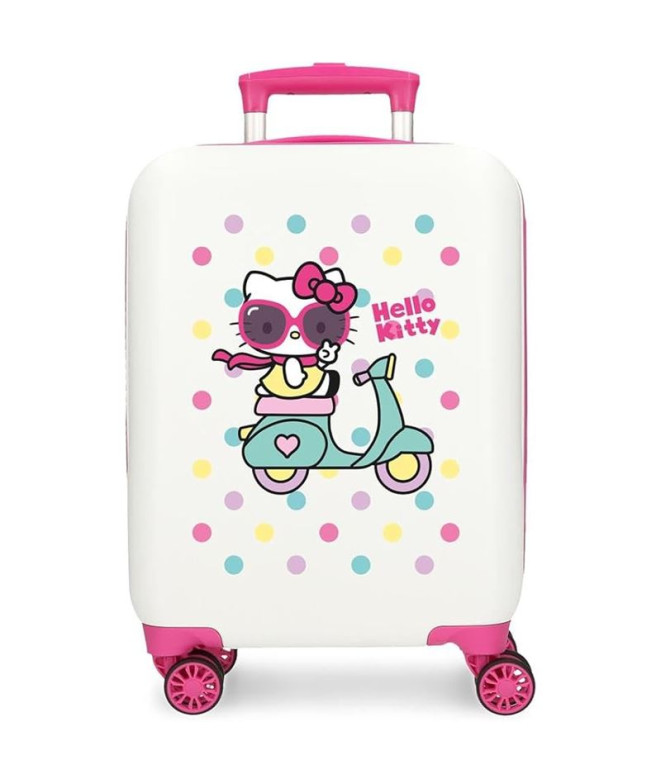 Trolley Abs 50 Cm.4R Hello Kitty Girl Gang Blanc Rose