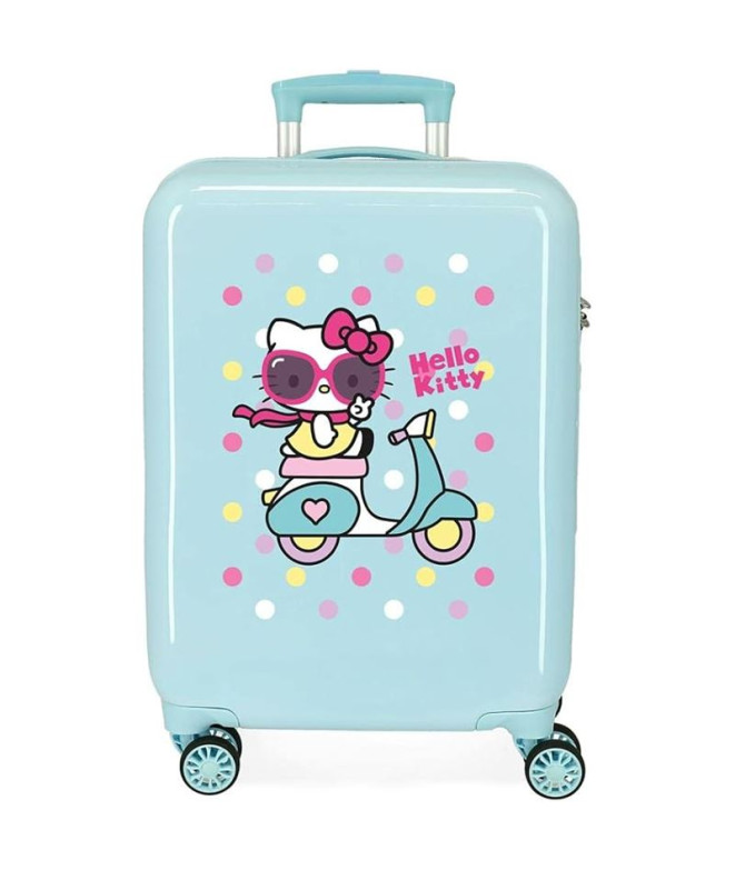 Trolley Abs 55Cm.4R. Girl Gang Hello Kitty Turquesa Verde