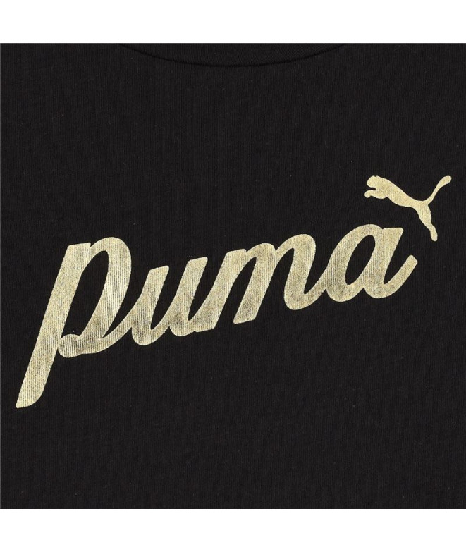 Camiseta Casual Puma Ess+ Script Metallic G Menina