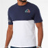 T-shirt Kappa Homme Feffo Blanc/Bleu Médiéval