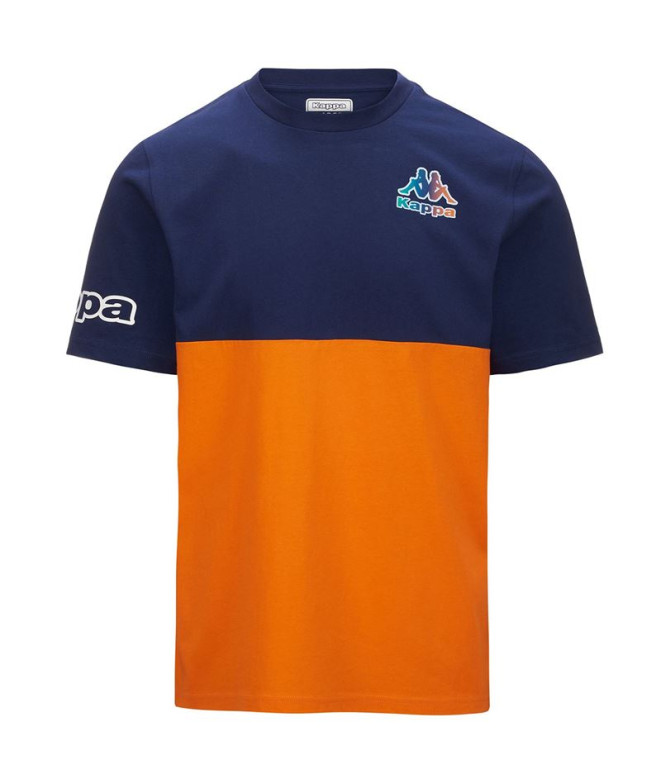 Camiseta Kappa Homem Feffo Laranja/Azul Medieval