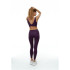 Malhas Legging Mulher Preto Limba Curve Line Sport Midnight Plum
