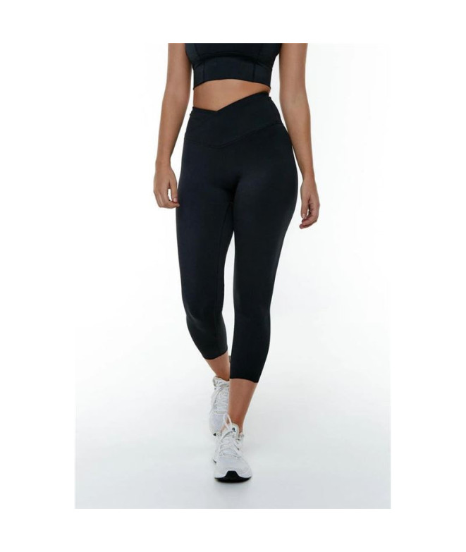 Mallas Black Limba Capri Rocket Mujer Negro