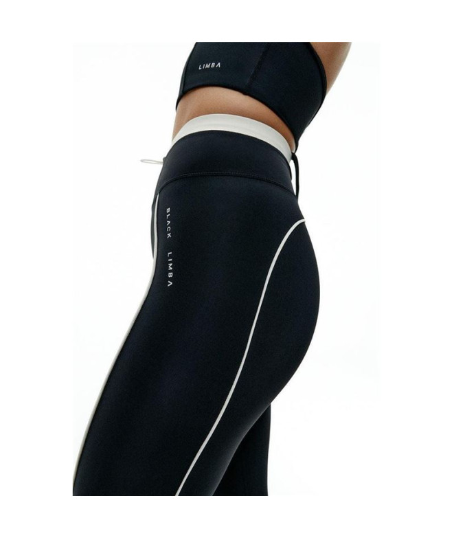 Mallas Black Limba Streetflex Mujer Negro & Crema