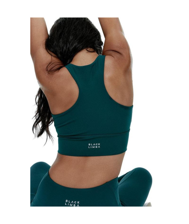 Top Mulher Preto Limba Diardi Teal