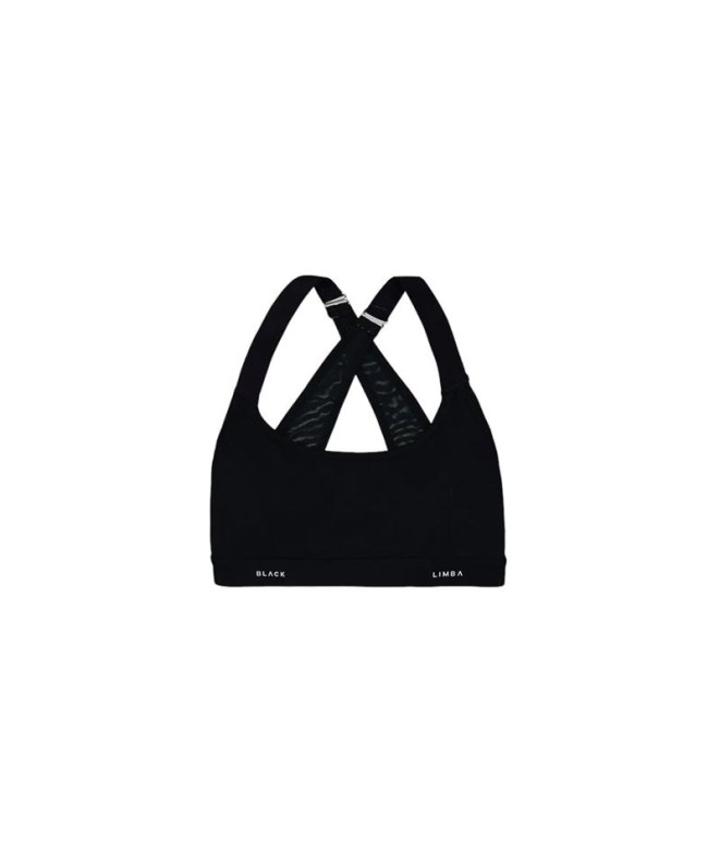 Top Deportivo Black Limba Skyline Mesh Mujer Negro
