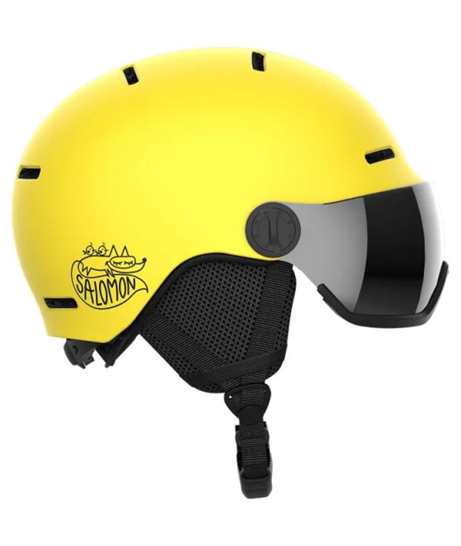 Capacete de Esqui y Snow Salomon Viseira Orka Vib Amarelo/Un Fls Sil Infantil