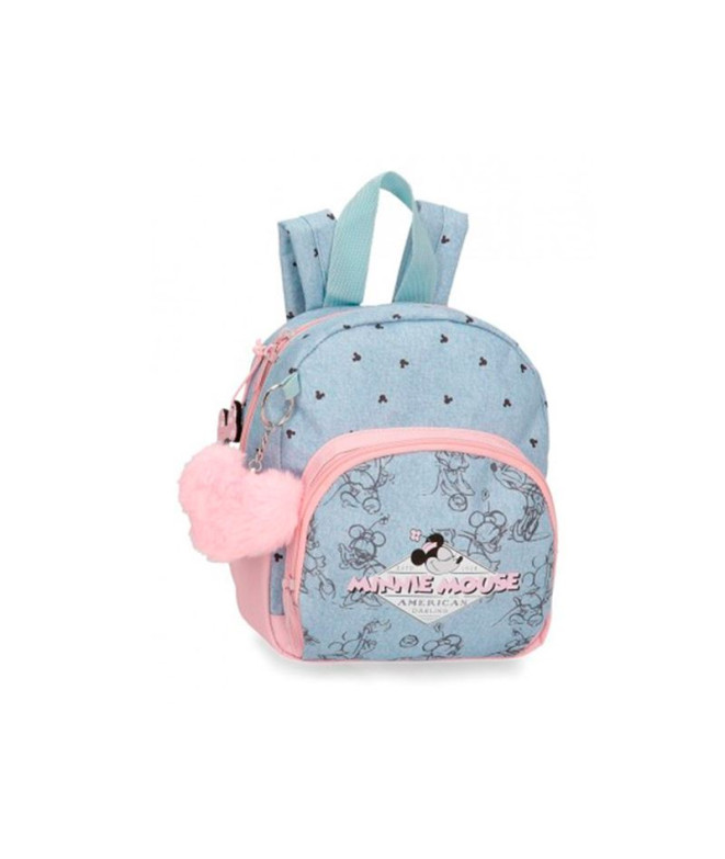 Mochila Disney 23cm Minnie Mouse American Darling Azul