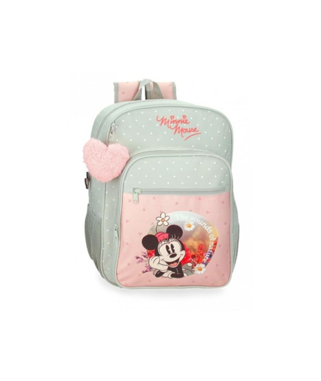 Mochila Mochila Disney 38Cm. Minnie Mouse Natureza Selvagem Verde