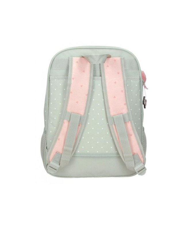 Mochila Disney 38cm Minnie Mouse Wild Nature Verde