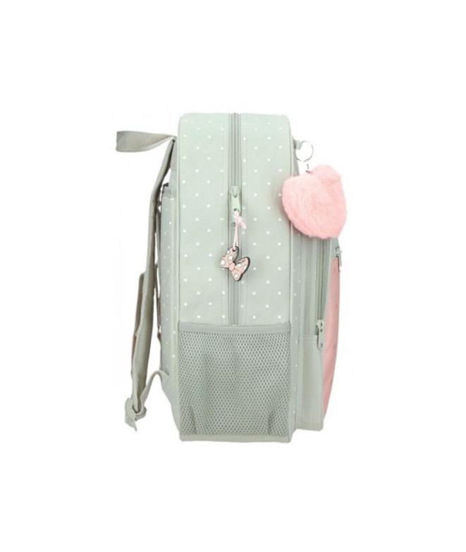 Mochila Disney 38cm Minnie Mouse Wild Nature Verde