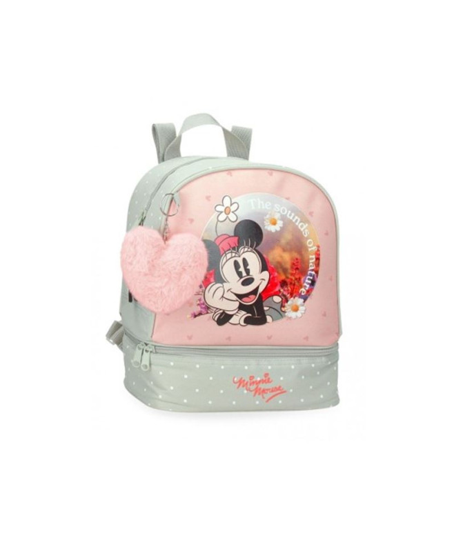 Mochila De Paseo Disney 28cm Minnie Mouse Wild Nat Verde