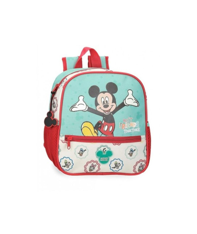 Mochila Mochila Disney 25Cm. Mickey Melhores Amigos Juntos Multicolorido