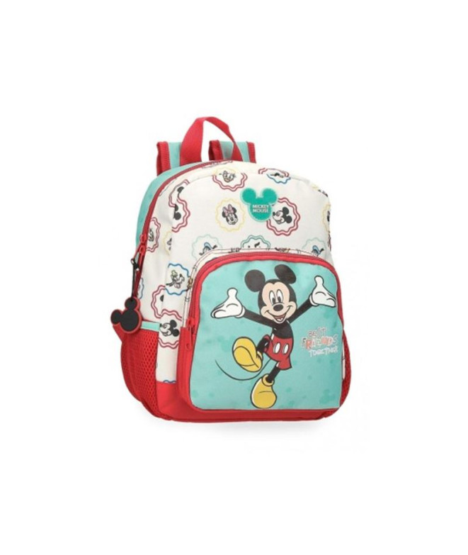 Mochila Disney 28cm Mickey Est Friends Together Multicolor