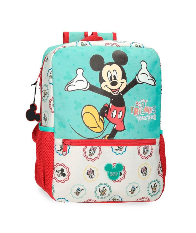 Mochila Mochila Disney 32Cm. Mickey Melhores Amigos Juntos Multicolorido