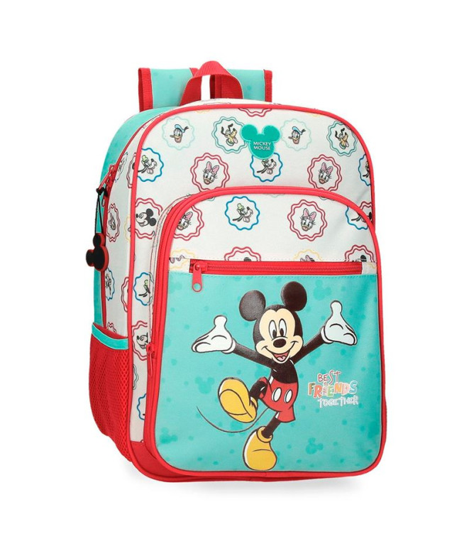 Mochila Mochila Disney 38Cm. Mickey Melhores Amigos Juntos Multicolorido