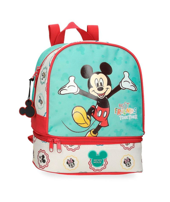 Mochila Mochila Disney 28Cm. Mickey Melhores Amigos Juntos Multicolorido