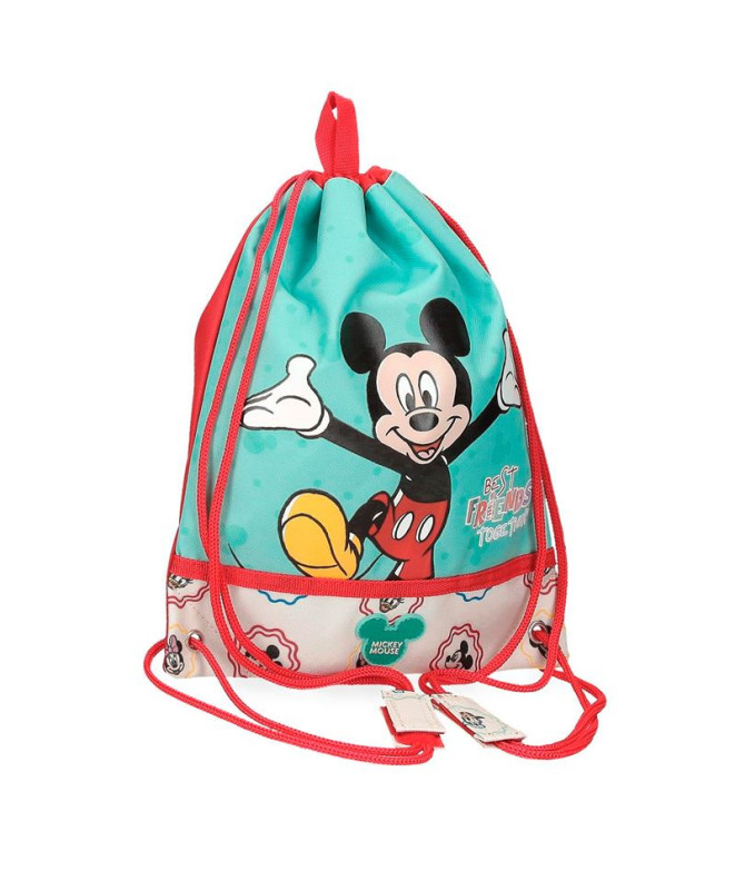 Bolsa Snack Disney Saco de almoço Mickey Melhores amigos juntos Multicolorido