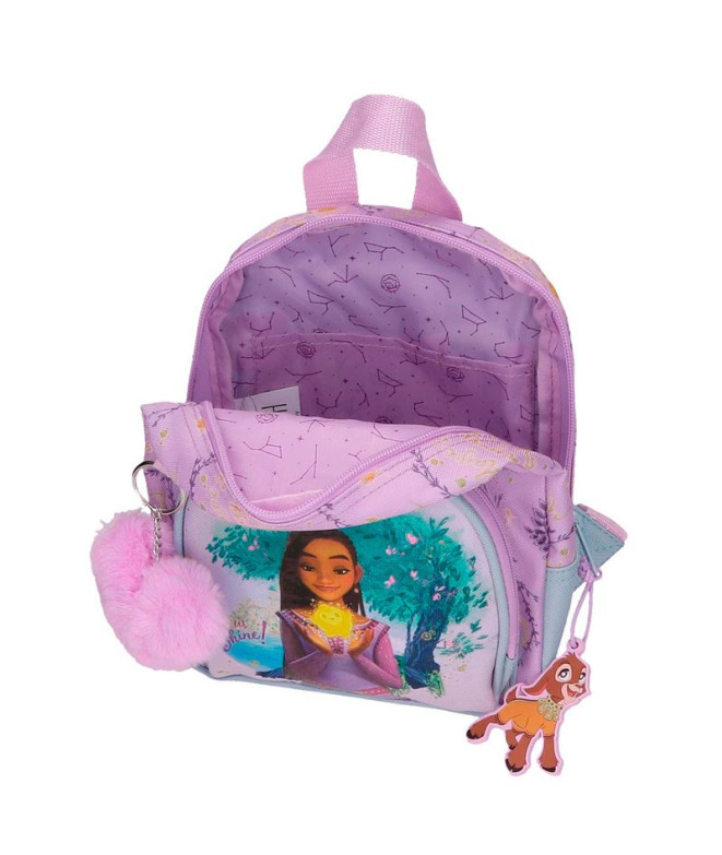 Mochila Disney 23cm Wish Watch Us Shine Rosa