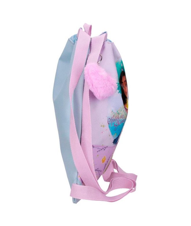 Bolsa saco Disney Wish Watch Us Shine Rosa