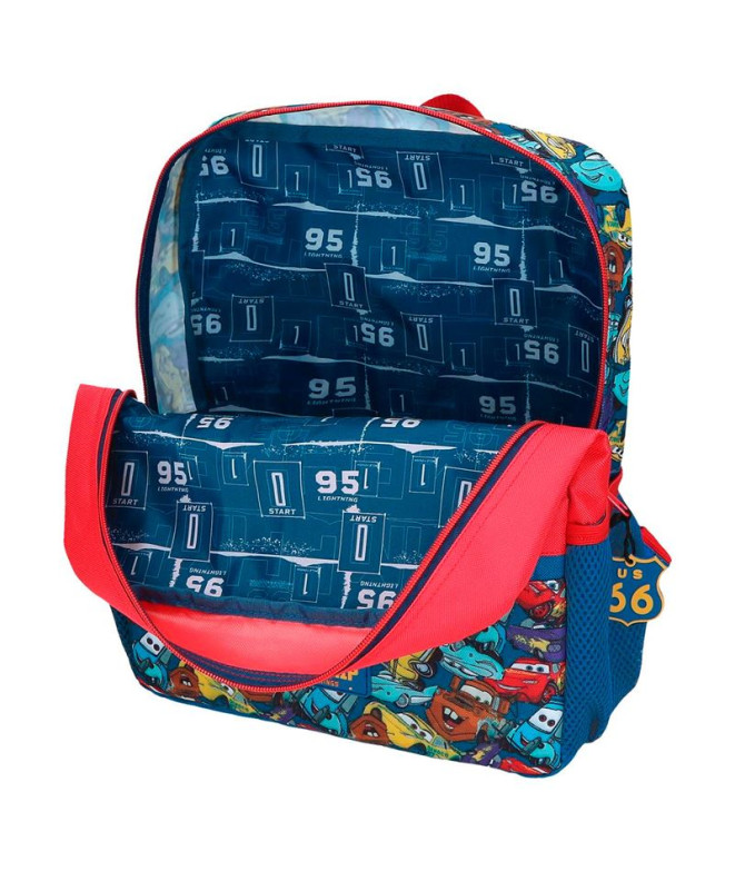 Mochila Disney 33cm Cars Rd Trip Rojo