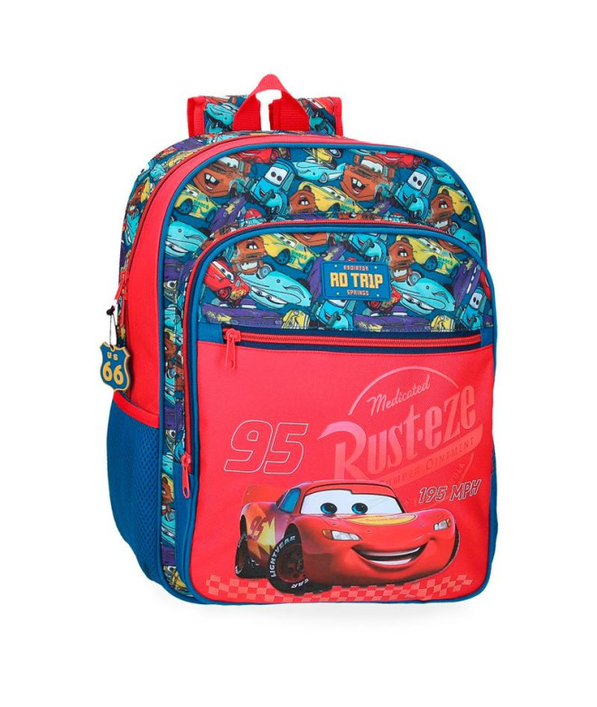 Mochila Disney 38cm Cars Rd Trip Rojo