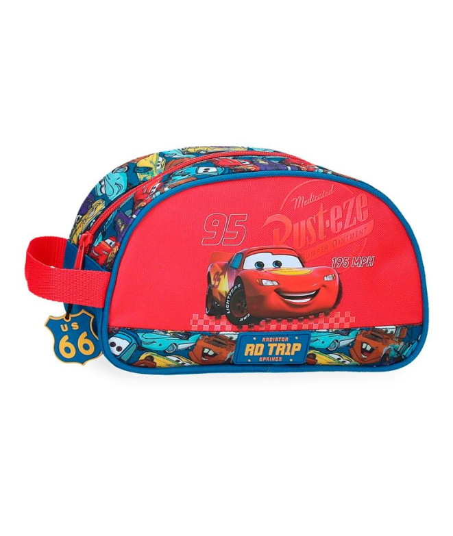 Necessaire Disney Adapt. Estojo Vanity. Carros Rd Trip Vermelho