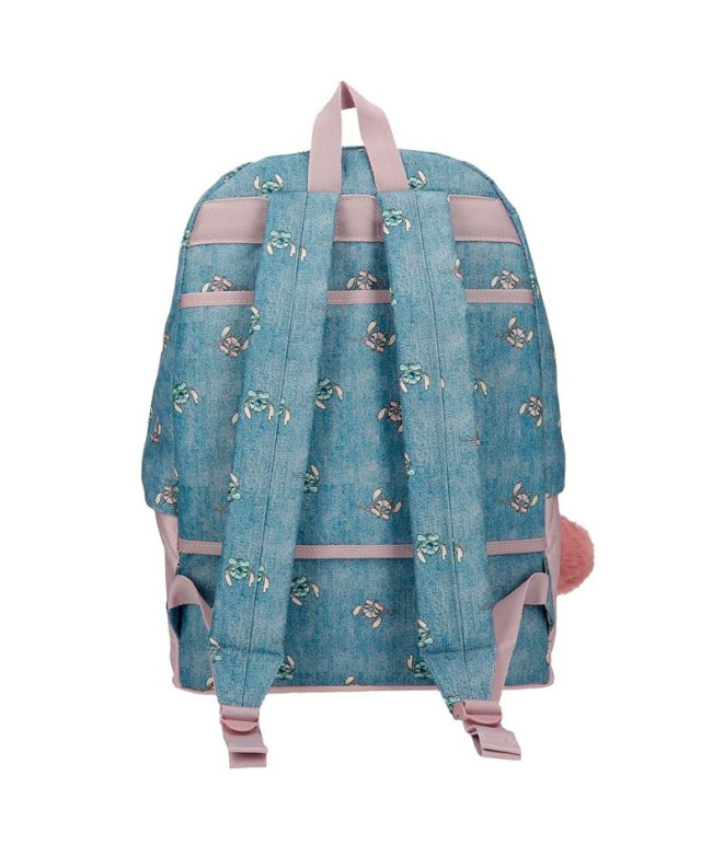 Mochila Disney 44cm Stitch You Are Magical Azul